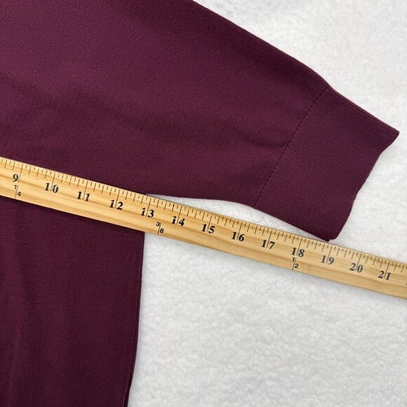 Gap Color Block Crewneck Sweater Cotton Plum Preppy Casual Academia Mens XXL NEW - Picture 9 of 11